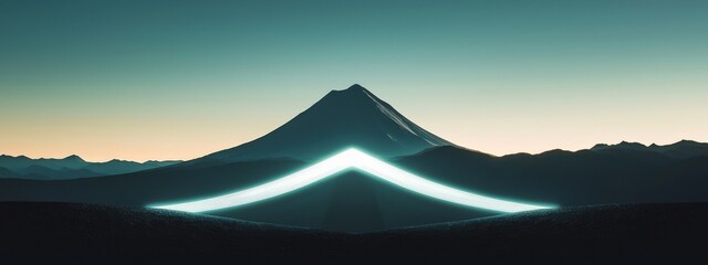 Wall Mural - a mountain range with a bridge in the middle
