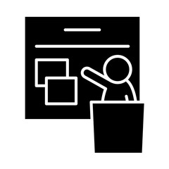 Poster - Business Presentation icon in glyph style