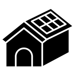 Sticker - Solar cell icon in glyph style