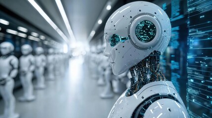 Aufkleber - High-tech factory revolutionizes manufacturing robotic arms assembling advanced standards in an automated environment