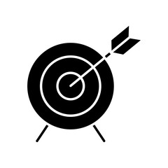 Wall Mural - Target, aim icon in glyph style