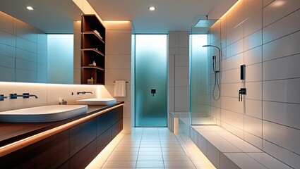 Wall Mural - modern bathroom in style