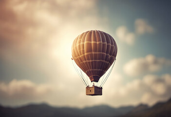 Wall Mural - 3d air hot balloon flight fly journey sport trip transportation transport illustration adventure travel activity ballooning recreation