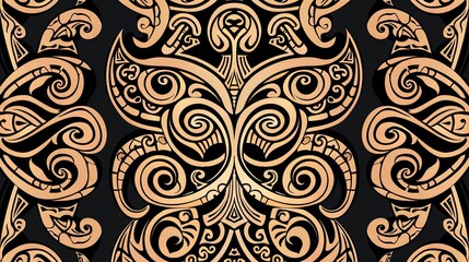 maori tattoo seamless pattern wallpaper