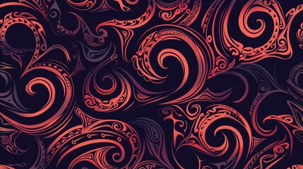 maori tattoo seamless pattern wallpaper