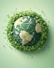 Aufkleber - Globe in green nature with Environment icon for ESG