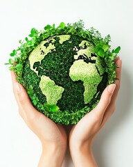 Aufkleber - Globe in green nature with Environment icon for ESG