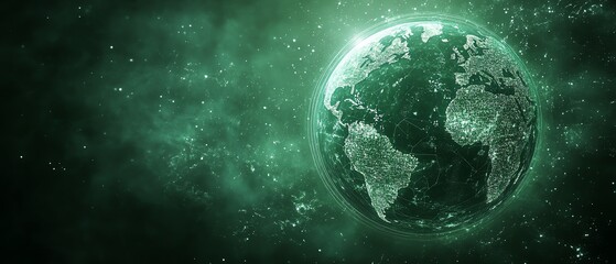 Aufkleber - Green globe with Environment icon for ESG