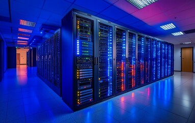 Poster - Imagine a network operations hub using renewable energy, ecofriendly infrastructure, and cuttingedge cloud computing tools