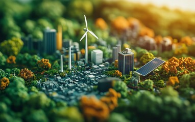 Poster - Create a visionary business hub integrating renewable energy cloud services, ecoconscious networking tools, and futuristic data conservation strategies