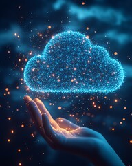Leinwandbilder - Design an advanced data center featuring renewable energy solutions, innovative cloud computing technology, and smart resource backup