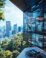 Poster - Generate a futuristic office environment leveraging smart cloud systems, renewable resource conservation, and highefficiency networking solutions