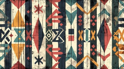 Wall Mural - nordic runes seamless pattern wallpaper