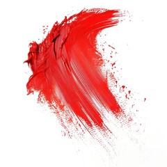 Wall Mural - Pastel red brush stroke backgrounds paint white background.