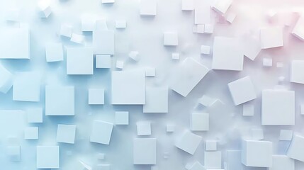 Abstract Background Of White Cubes And Rectangular Shapes