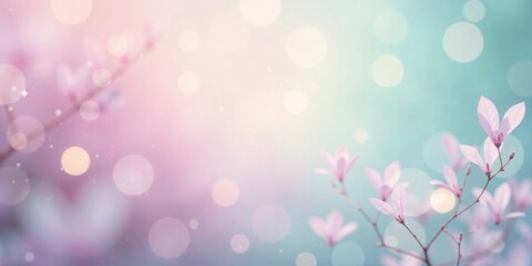 Aufkleber - Soft Pastel Blossoms and Dreamy Bokeh Background for Springtime Designs