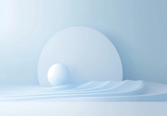 Wall Mural - Light blue gradient background, soft and light