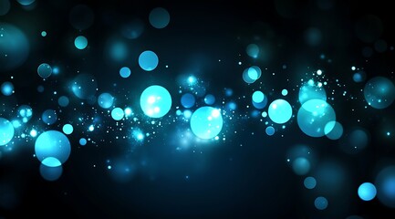 Abstract  black background with blue pixelated squares