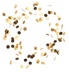 Wall Mural - PNG Circle confettis circles gold celebration.