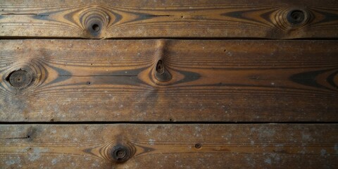 Aufkleber - Rustic Brown Wooden Planks Showing Knots and Grain Detail