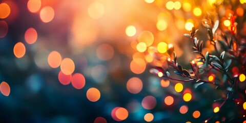 Wall Mural - bokeh light creates a mesmerizing effect that resembles a nebula, enhancing the beauty of this bokeh