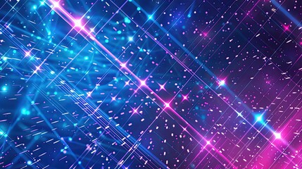 Wall Mural - very stylish digital matrix background in shape of hologram, electric blue, light blue, dark blue, e