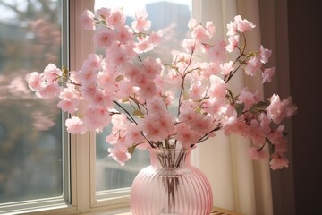 Canvas Print - Window windowsill blossom flower.