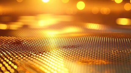 Canvas Print - Gold abstract background idea. A close-up view of a textured surface reflecting golden light, showcasing patterns.