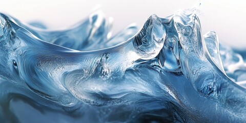 Fototapete - A captivating ice structure exhibiting features that are remarkably glass like and crystal clear, creating a stunning visual effect that catches the eye.