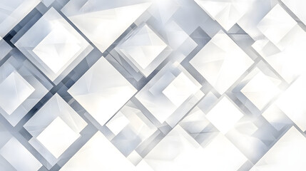 Wall Mural - abstract white background with texture pattern, layered geometric triangle shapes, white and grey gl