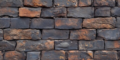 Poster - A background featuring old, dirty brick with an uneven, crooked texture that creates an intriguing visual effect, perfect for enhancing designs or serving as a unique backdrop. Embrace the charm of