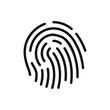 © Krupal - Fingerprint icon Isolated flat vector in outline