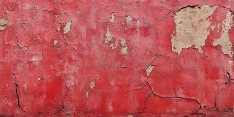 Poster - Grunge red wall background featuring unique texture that enhances aesthetic appeal. This grunge red wall background is perfect for artistic projects and creative designs.