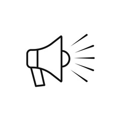 Naklejka na meble Megaphone icon Isolated flat vector in outline