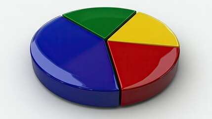 Wall Mural - 3d colorful pie chart data visualization