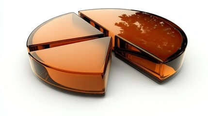 Wall Mural - 3d glass pie chart data visualization