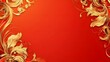 © PegawaiNegriStock - A decorative red background with golden floral patterns, ideal for invitations or celebrations.