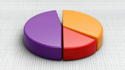 Wall Mural - 3d pie chart data visualization infographic