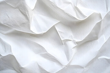 Wall Mural - crumpled white paper texture with natural creases and subtle shadows for backgrounds and design proj
