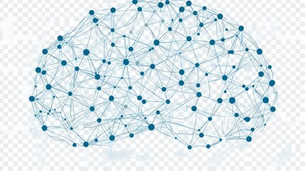 Canvas Print - abstract brain network visualization: complex neural connections