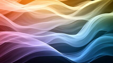 Wall Mural - Dynamic Colorful Abstract Waves Fluid Background of Mesmerizing Visual Effects