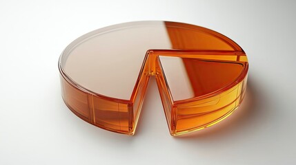 Wall Mural - abstract glass pie chart: data visualization
