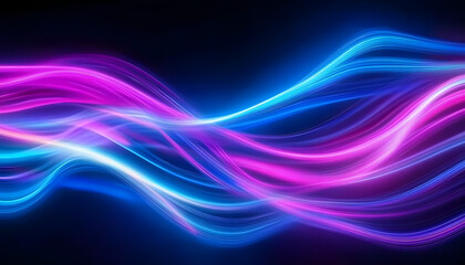 Wall Mural - abstract background of modern tech gradient waves in blue and pink hues, technology, modern, abstrac