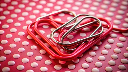 Cute polka dot heart paperclip, perfect for kawaii stationery.  Pink and red design.