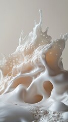 Wall Mural - Abstract Foam Close-Up: Ethereal White Bubbles Texture