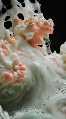 Wall Mural - abstract foam close-up: exploring textures and forms in science