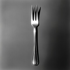 Wall Mural - Silver Fork: A Black and White Still Life