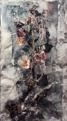 Canvas Print - Floral Decay: A Study in Texture and Time