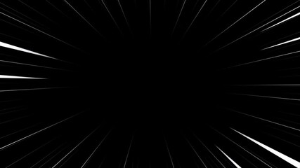 Animation Anime motion speed lines video overlay template manga style comic speed line background, Explosion flash and fast action, concentrated lines