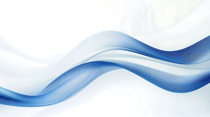 Leinwandbilder - Abstract blue wavy lines on digital technology background for web design and presentation